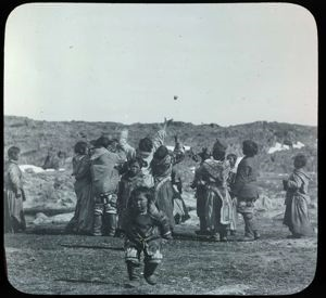 Image: Children Playing in Baffin Land [Playing ball at Im-nah-wa-look]